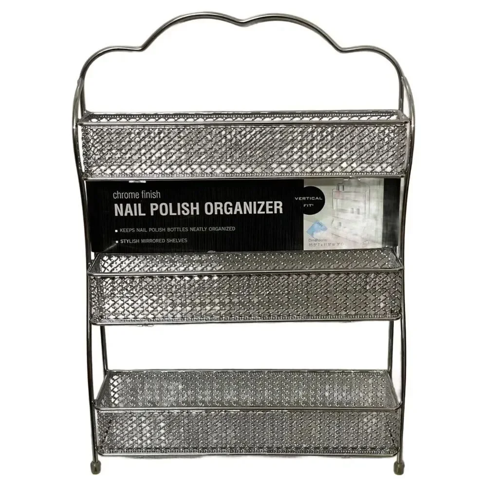 Chrome Finish Nail Polish Organizer Rack - 3 Tier (NWT)